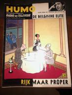 HUMO COVER JOOST SWARTE "RIJK MAAR PROPER" 1986, Ophalen of Verzenden, Zo goed als nieuw, Joost Swarte, Eén stripboek