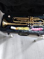 Gebruikte trompet, Muziek en Instrumenten, Blaasinstrumenten | Trompetten, Gebruikt, Ophalen of Verzenden, Bes-trompet, Met koffer