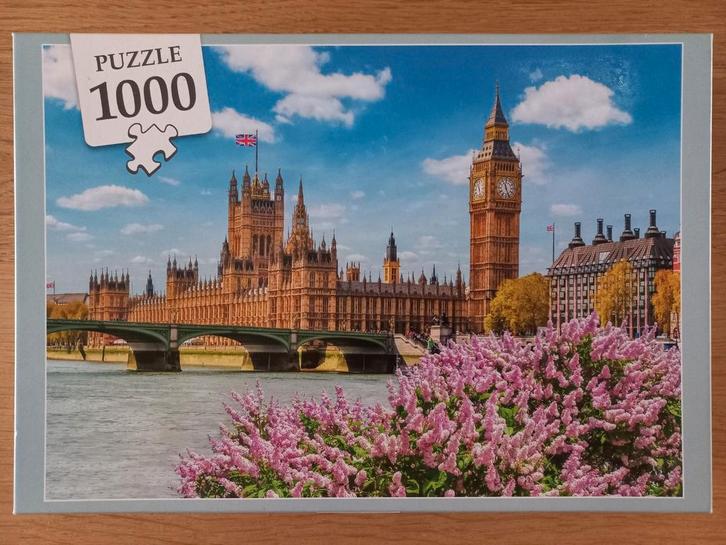 Prachtige puzzel 1000, Londen, paleis, COMPLEET en ZGAN!!!, Hobby en Vrije tijd, Denksport en Puzzels, Zo goed als nieuw, 500 t/m 1500 stukjes