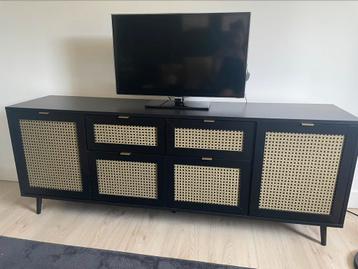 Dressoir kast met rotan fotoprint
