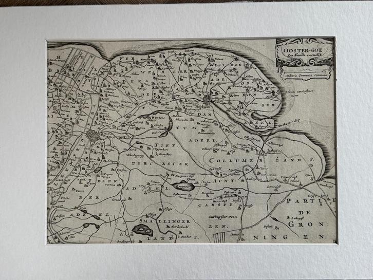 1702 - Friesland / Leeuwarden - Dokkum - Oostergo, Antiek en Kunst, Kunst | Etsen en Gravures, Ophalen of Verzenden