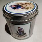 Blik,Zeeuwse vrouwen,blauw en groen patroon,klederdracht, Verzamelen, Blikken, Ophalen of Verzenden, Zo goed als nieuw, Overige