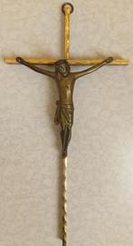 Antiek koper/messing kruis met corpus, Ophalen of Verzenden