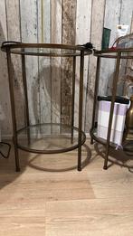2 hele mooie tafels brons/goud, Ophalen, Zo goed als nieuw, Rond, Minder dan 55 cm