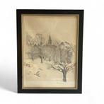 Piet Hein van Asperen (1895-1969) - winter in Leeuwarden, Antiek en Kunst, Ophalen of Verzenden