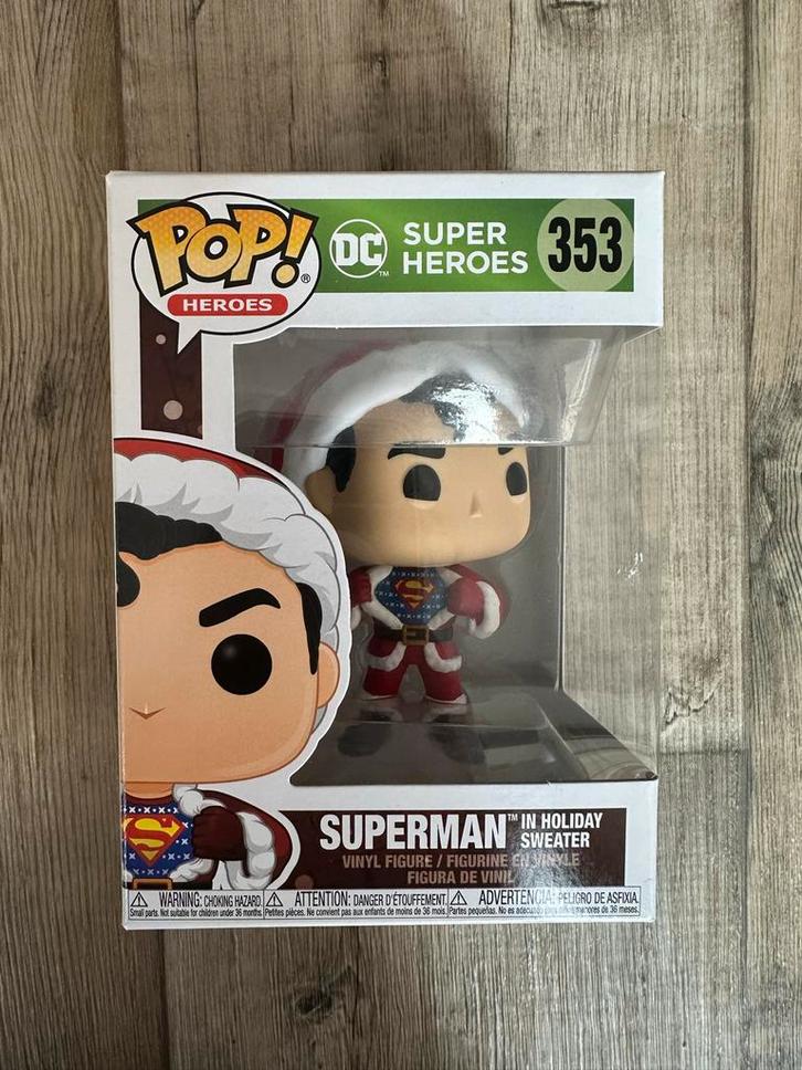 Funko Pop Superman Holiday Sweater #353, Verzamelen, Poppetjes en Figuurtjes, Zo goed als nieuw, Ophalen of Verzenden