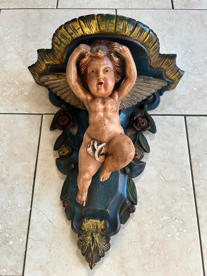 Antieke engel console., Antiek en Kunst, Curiosa en Brocante, Ophalen of Verzenden