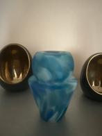 Blauwe Waxinelichthouder, Overige materialen, Gebruikt, Blauw, Ophalen of Verzenden