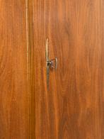 Vintage linnenkast 3-deurs teak hout jaren 50/70/70, Ophalen, Gebruikt, 100 tot 150 cm, Met hangruimte