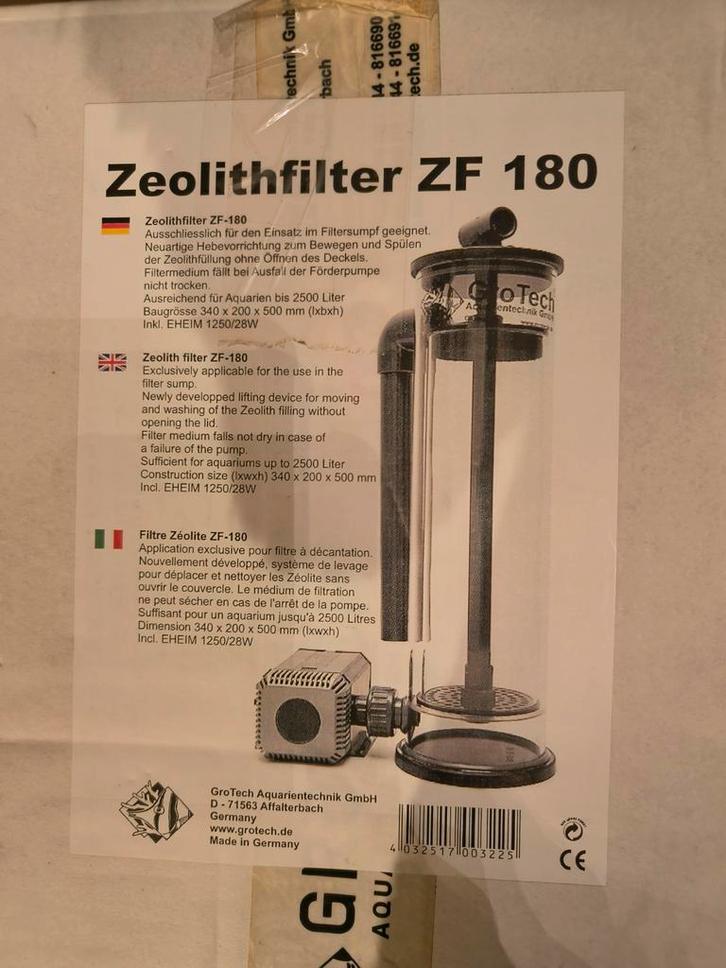 Nieuw in doos
Zeolith Filter – ZF180, Dieren en Toebehoren, Vissen | Aquaria en Toebehoren, Zo goed als nieuw, Filter of Co2, Ophalen of Verzenden