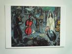 Kunstkaart Marc Chagall viool contrabas muziek huwelijk, Verzenden, Voor 1920
