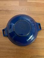 Geëmailleerde Wokpan - Blauw, Gebruikt, Ophalen of Verzenden, Wok, Gietijzer