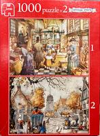 Anton Pieck”De bakkerij en Het Dorpsplein” 2 x 1000 stukjes, Ophalen of Verzenden, 500 t/m 1500 stukjes, Zo goed als nieuw