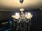 kristallen kroonluchter met meerdere armen en een verchroomd, Ophalen of Verzenden, Zo goed als nieuw
