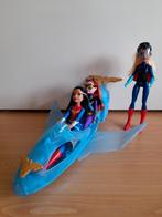 Barbie: Wonder woman, Super Woman met vliegtuig, Bad girl, Kinderen en Baby's, Speelgoed | Poppen, Ophalen of Verzenden, Zo goed als nieuw
