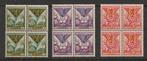 166-168  1925 Kinderzegels in blok, Postzegels en Munten, Postzegels | Nederland, Ophalen of Verzenden, T/m 1940, Postfris