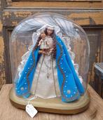 1257 Wassen mariabeeld madonna met kind, met stolp swiet, Verzamelen, Ophalen, Zo goed als nieuw, Beeld(je)