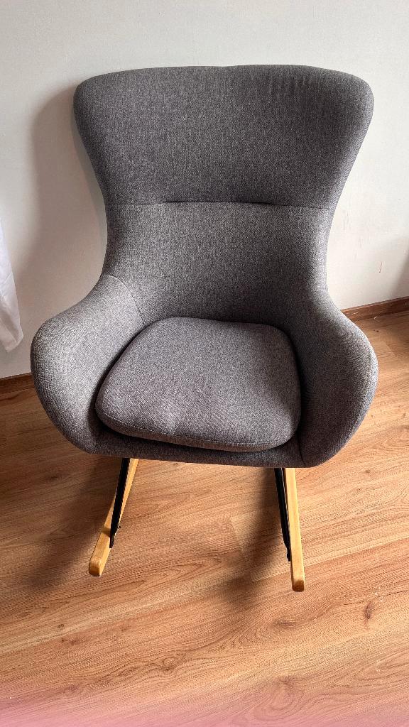 Quax Schommelstoel Lichtgrijs, Kinderen en Baby's, Kinderkamer | Tafels en Stoelen, Zo goed als nieuw, Stoel(en), Ophalen