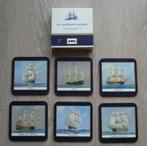Doosje met 6 nieuwe onderzetters van oude zeilschepen, Verzamelen, Scheepvaart, Ophalen of Verzenden, Nieuw, Zeilboot, Gebruiksvoorwerp