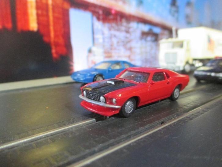 Ford Mustang Boss 302 1969 - Herpa rood ( USA ), Hobby en Vrije tijd, Modelauto's | 1:87, Zo goed als nieuw, Ophalen of Verzenden