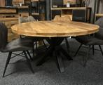 Ronde Mango Houten Eettafel - 110cm, Spinpoot, Ophalen
