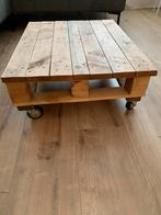 Pallet bijzettafel op wieltjes, Huis en Inrichting, Ophalen, Gebruikt, 50 tot 100 cm, 50 tot 100 cm