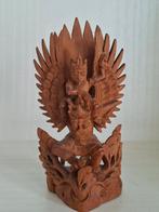Bali/Knap gesneden klein houtsnijwerk van Vishnu en Garuda, Antiek en Kunst, Ophalen of Verzenden