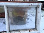 Oude kozijn met enkelglas, Gevelraam of Ruit, Gebruikt, 80 tot 120 cm, Ophalen of Verzenden