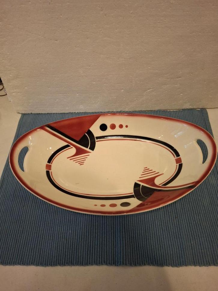 Societe Ceramique - aardewerk Art Deco schaal - zeldzaam !, Antiek en Kunst, Antiek | Servies los, Ophalen of Verzenden