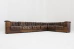 Vintage De Sede DS 11 modulaire bank patchwork leer jaren 70, Ophalen, Gebruikt, 300 cm of meer, Leer