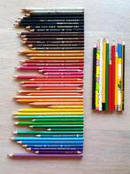 Kleurpotloden in Retro Houten Doos Tekendoos, Ophalen of Verzenden, Gebruikt, Potlood of Stift