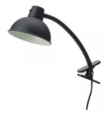 Zwarte klemspot, klemlamp, knijplamp, Ikea Skurup beschikbaar voor biedingen
