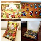Vintage houten puzzel jigsaw disney jumbo blokkendoosje, Ophalen of Verzenden