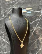 Prachtige 18k gouden rope chain met hanger, Sieraden, Tassen en Uiterlijk, Kettingen, Ophalen of Verzenden, Nieuw, Goud, Met hanger