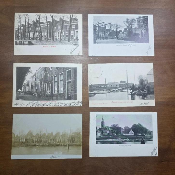 6 vintage ansichtkaarten Blokzijl gelopen, Verzamelen, Ansichtkaarten | Nederland, Gelopen, Noord-Brabant, Voor 1920, Ophalen of Verzenden