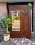 Leuke kledingkast met facet geslepen spiegel, Ophalen, Zo goed als nieuw, 50 tot 75 cm, 150 tot 200 cm