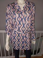 Lange blouse tuniek Maat XL grafische print roze blauw wit, Kleding | Dames, Blauw, Ophalen of Verzenden, Zo goed als nieuw, Maat 46/48 (XL) of groter
