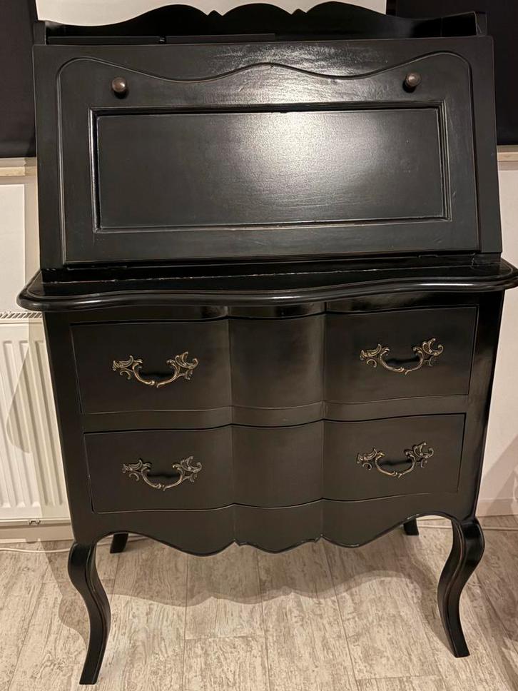Secretaire bureau, zwart, Huis en Inrichting, Kasten | Dressoirs, Zo goed als nieuw, 50 tot 100 cm, 25 tot 50 cm, Met lade(s)