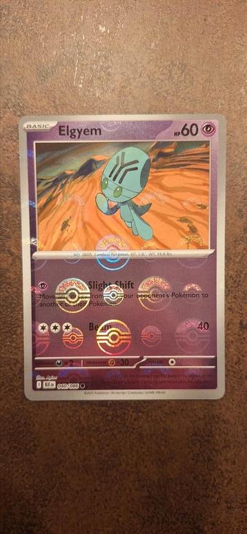 Elgyem Poke Ball reverse holo #40 Pokemon Black Bolt beschikbaar voor biedingen