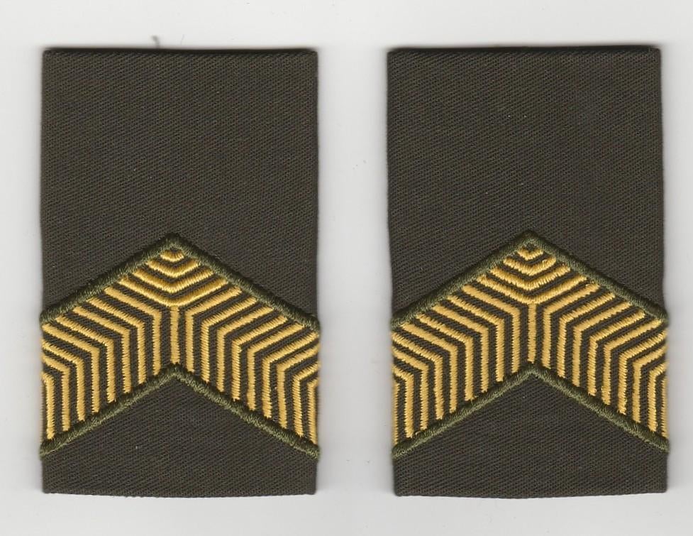 Set rangen epauletten Korporaal (B9), Ophalen of Verzenden, Landmacht, Nederland, Embleem of Badge