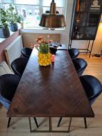 Dutchbone Visgraat Eettafel - Kleine Beschadiging, 100 tot 150 cm, Zo goed als nieuw, Vijf personen of meer, 150 tot 200 cm