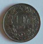 Zwitserland 1968 munt, 1 franc, volgnr 193, Ophalen of Verzenden, Overige landen, Losse munt