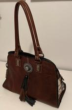 PH&T prachtige leren tas, Sieraden, Tassen en Uiterlijk, Ophalen of Verzenden, Zo goed als nieuw, Bruin, Handtas