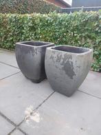 2x grote pot, Gebruikt, Vierkant, Tuin, Aardewerk