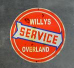 Willys overland service bord Jeep CJ garagebord willy nekaf, Nieuw, Reclamebord, Ophalen of Verzenden