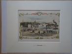 litho kleur Rijnbrug en stad Arnhem raderboot 1850 HW Last, Verzenden