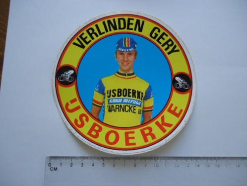 sticker oud Belgie Wielrennen Gery Verlinden ijsboerke koga, Verzamelen, Stickers, Zo goed als nieuw, Bedrijf of Vereniging, Verzenden