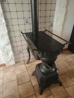 Antieke Leuvense/Mechelse Plattebuiskachel, Huis en Inrichting, Kachels, Gebruikt, Vrijstaand, Hout, Plattebuiskachel