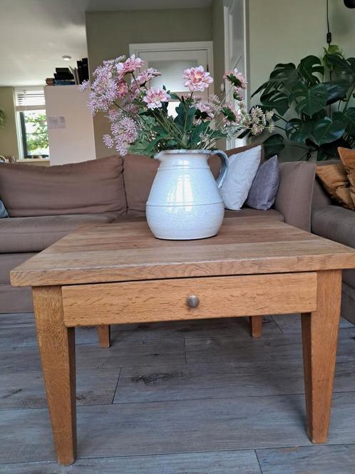 Prachtige eiken houten tafeltjes, Huis en Inrichting, Tafels | Salontafels, Zo goed als nieuw, 50 tot 75 cm, 50 tot 100 cm, 50 tot 100 cm
