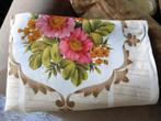 Stof ecru met bloemen retro bloemen vintage retro NIEUW, 120 cm of meer, Nieuw, Ophalen of Verzenden, Katoen